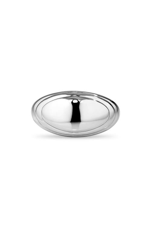 Devata Contour Line Dome Ring In Silver