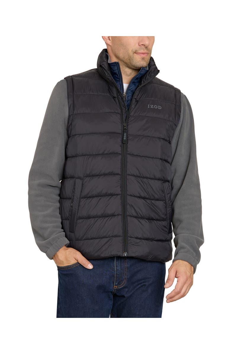 IZOD Men's Classic Puffer Vest, Main, color, Black