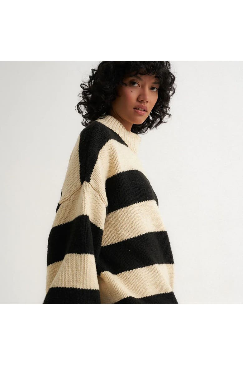 Bellamy Pullover Sweater - Women's, Alternate, color, Black Stripe