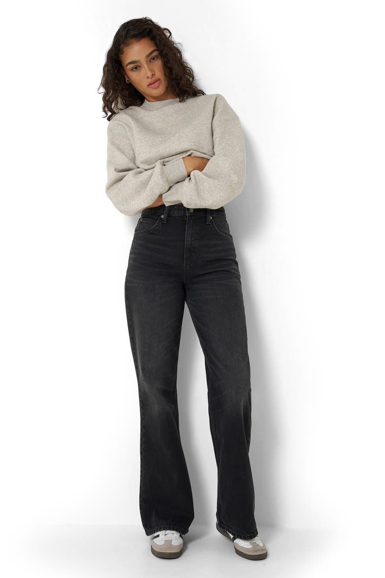 High Waist Retro A-Line Jeans, Alternate, color, GOOSE