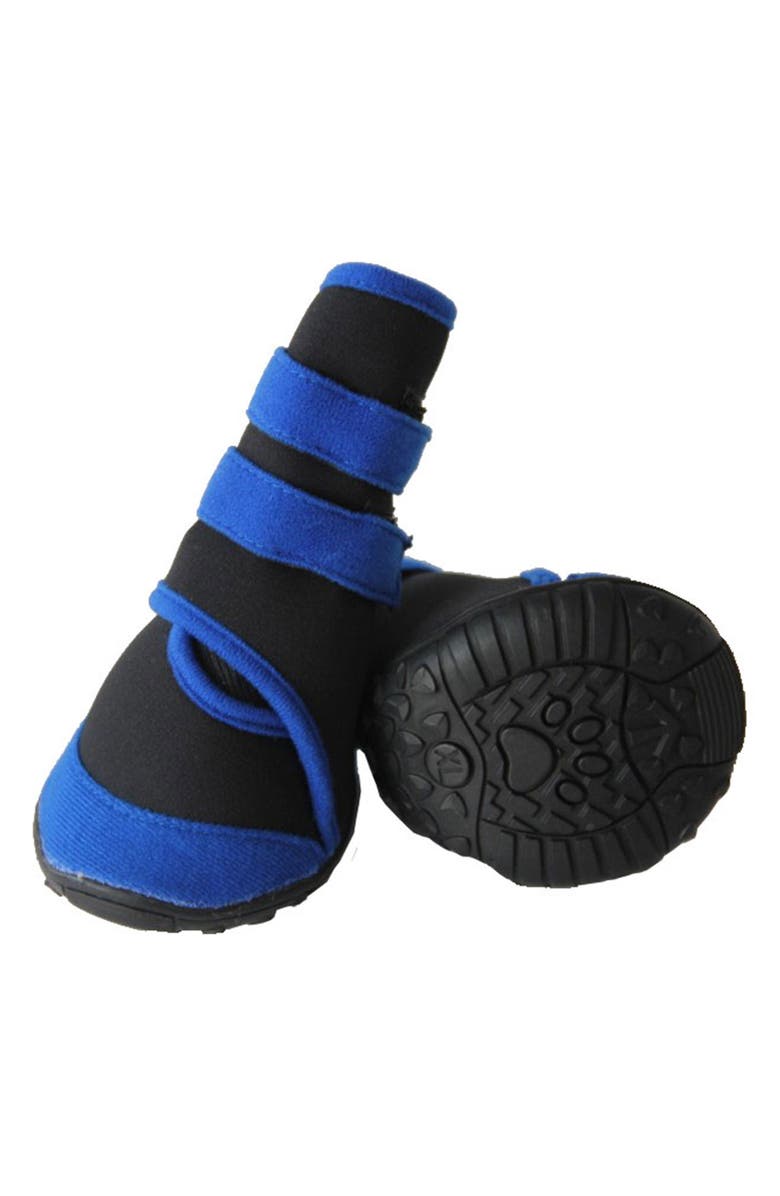 PET LIFE 'Premium Cone' High Support Performance Dog Shoes, Alternate, color, Black/ Blue