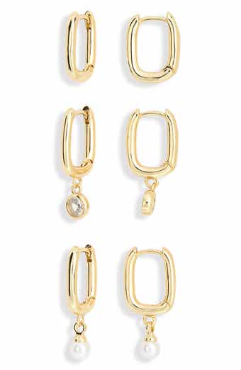Set of 3 Oval Hoop Earrings