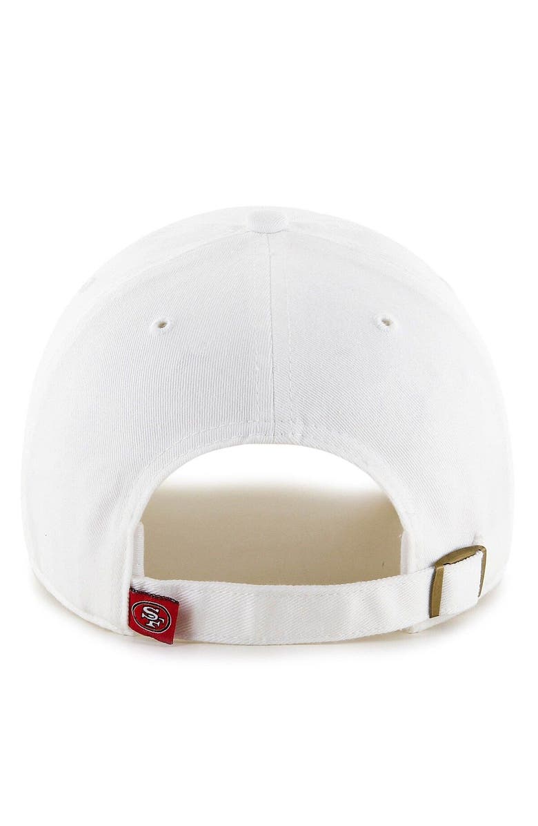 '47 Men's '47 White San Francisco 49ers Logo Clean Up Adjustable Hat, Alternate, color, White