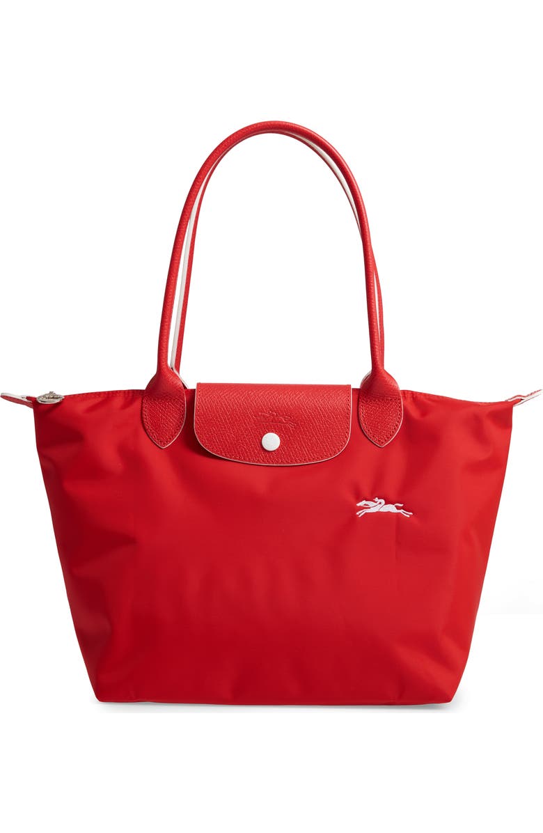 Longchamp Medium Le Pliage Club Shoulder Tote, Main, color, Vermillion