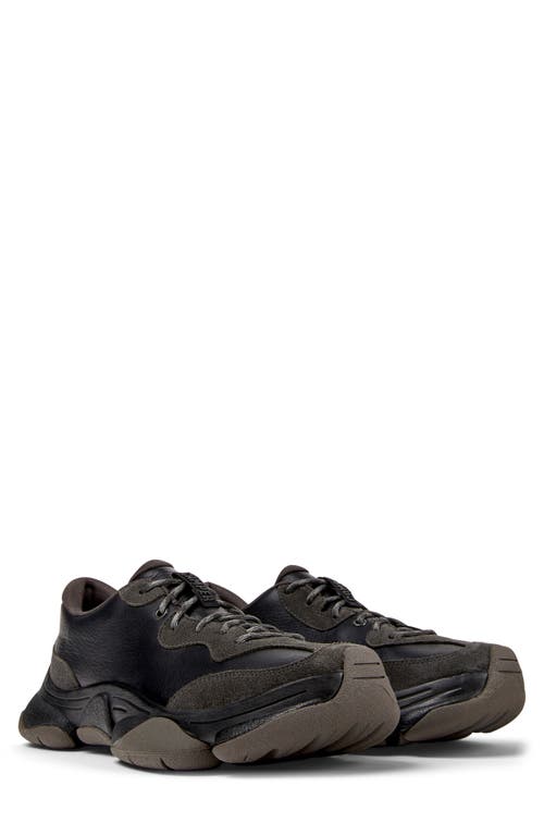 Camper Karst 2 Leather Suede Sneakers In Black