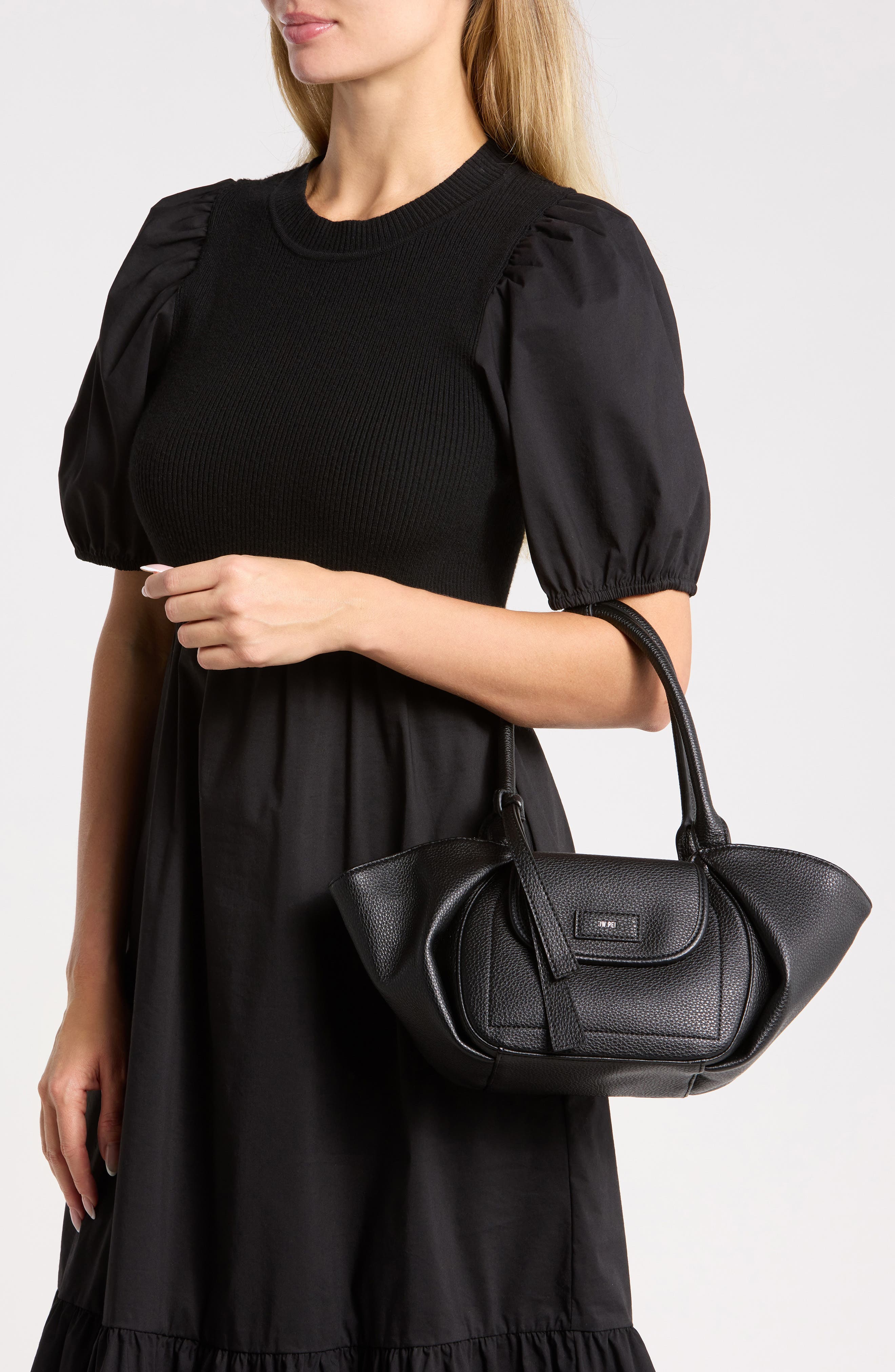 Zoey Pockets Shoulder Bag, Alternate, color, BLACK