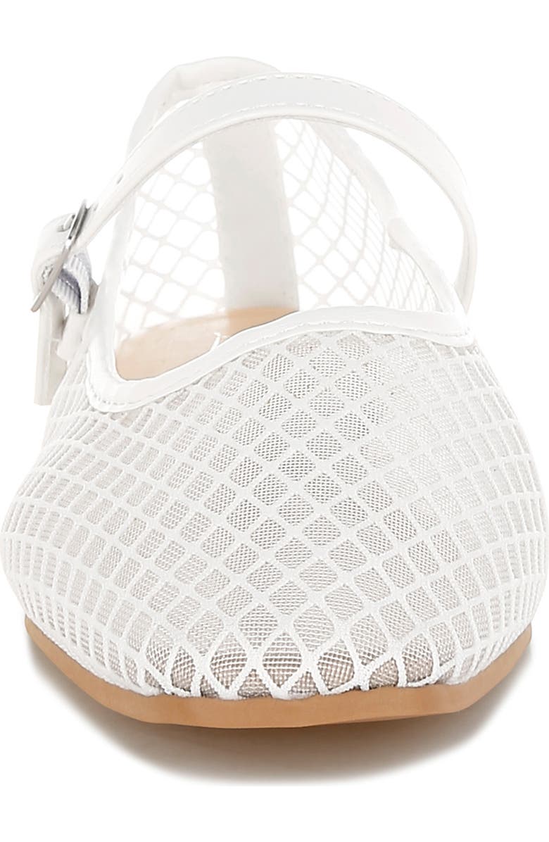 LONDON RAG Averona Mary Jane Flat, Alternate, color, White