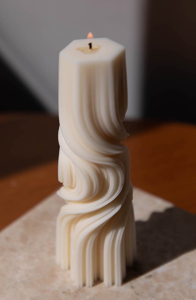 Éluwa Studio Swirl Pillar Candle, Alternate, color, 