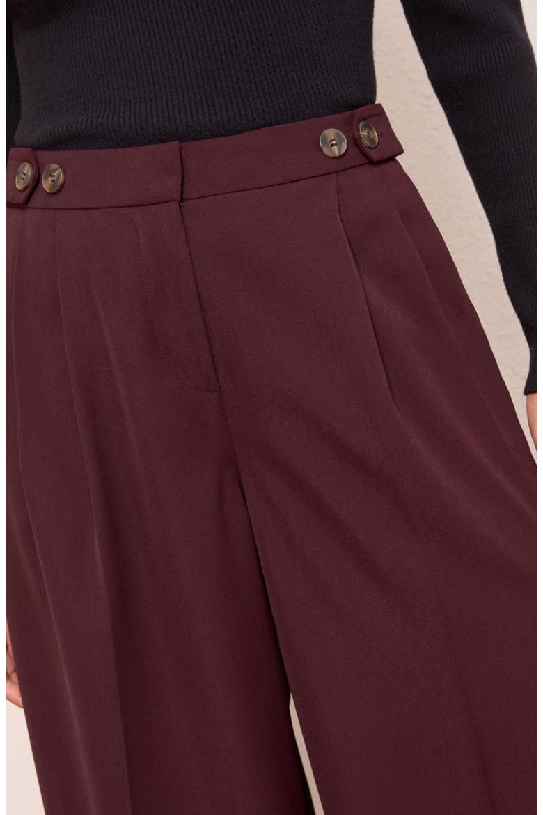 Pleated Wide Leg Pants, Alternate, color, RED