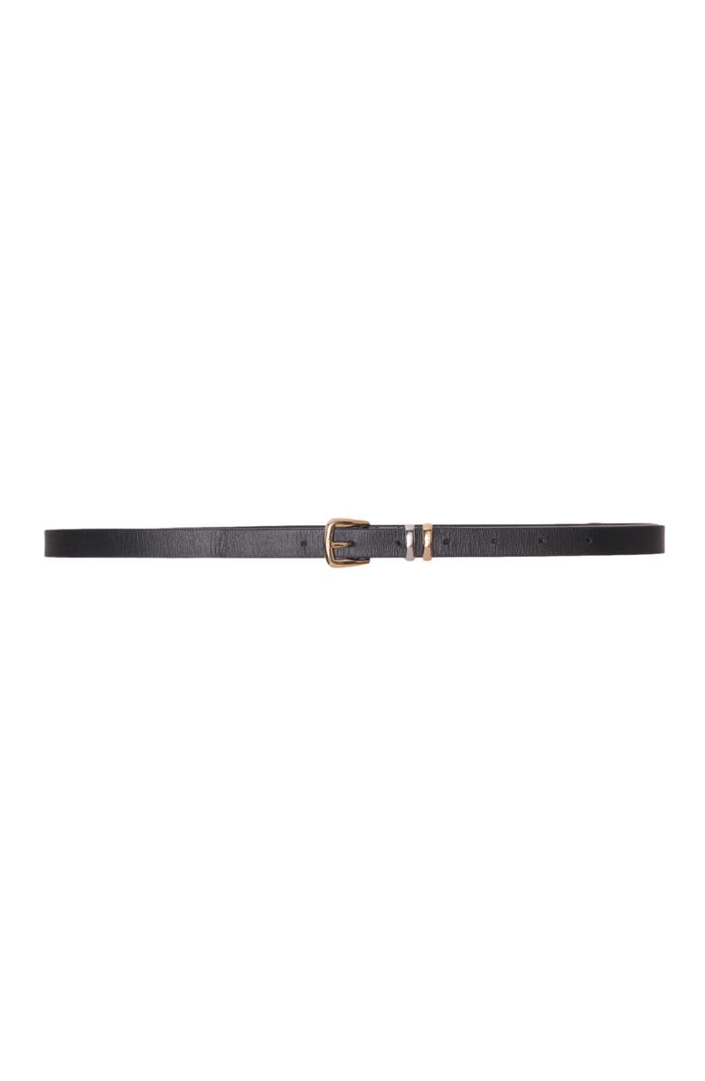 maje Slim belt with square buckle, Main, color, Black