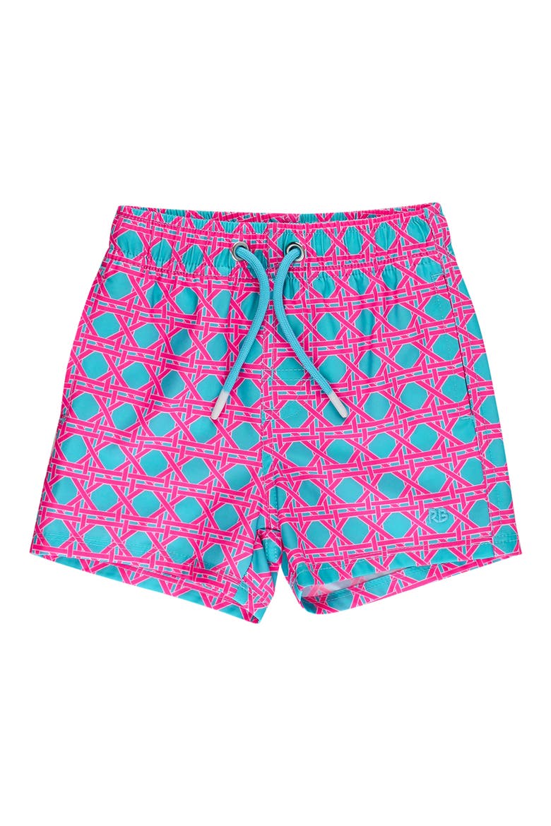 Kids' Neon Sorbet UPF 50+ Swim Trunks, Main, color, BLUE