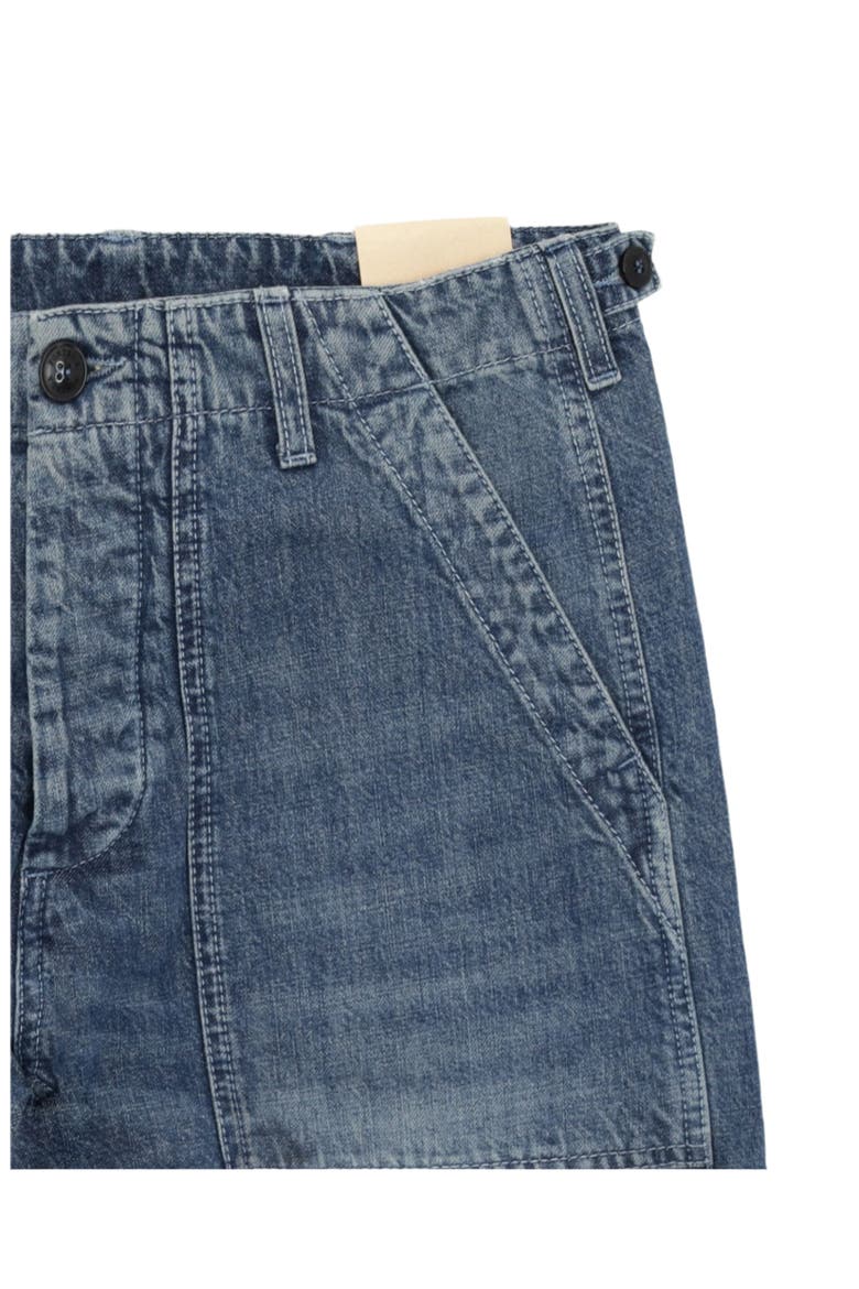 Denim Fatigue Pants, Alternate, color, Custom Wash