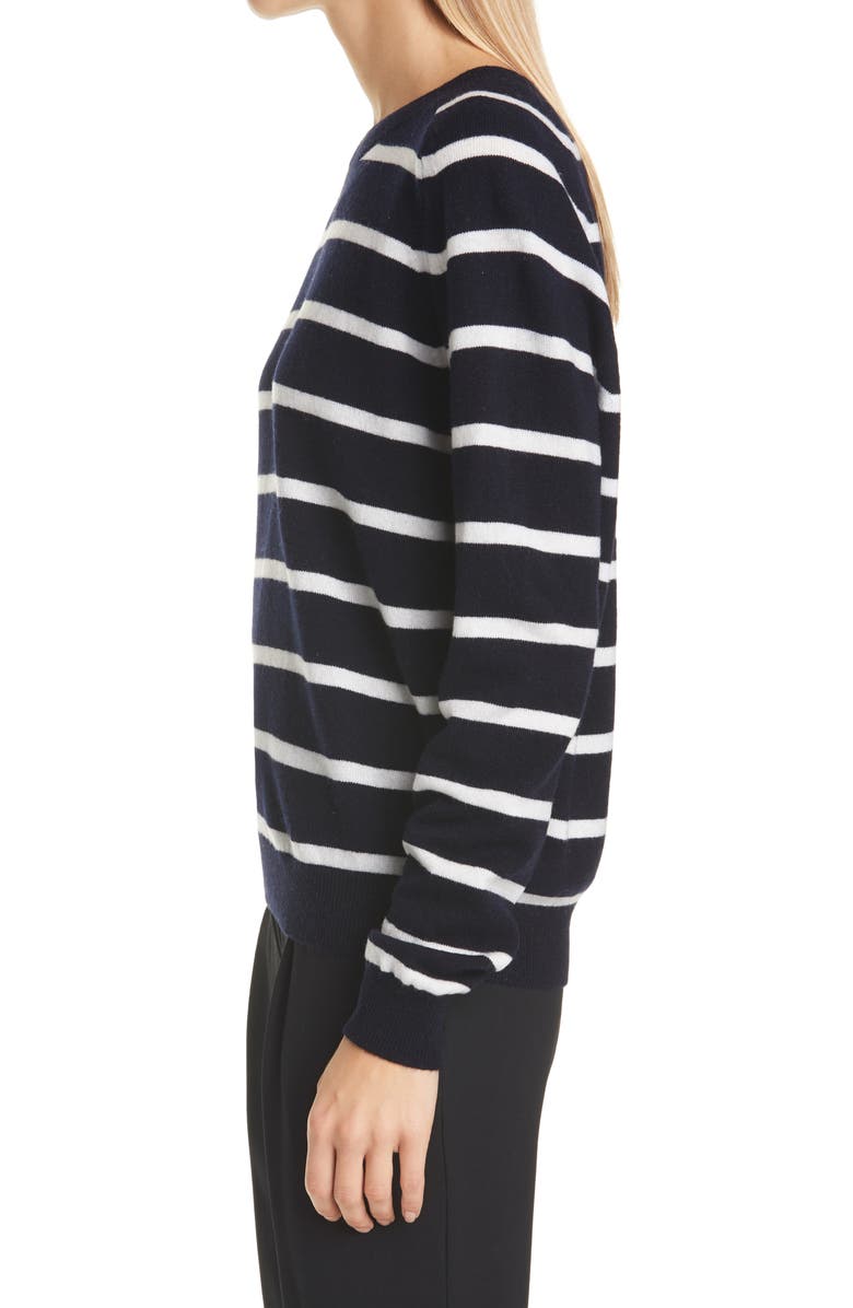 Vince Striped Wool & Cashmere Blend Sweater, Alternate, color,