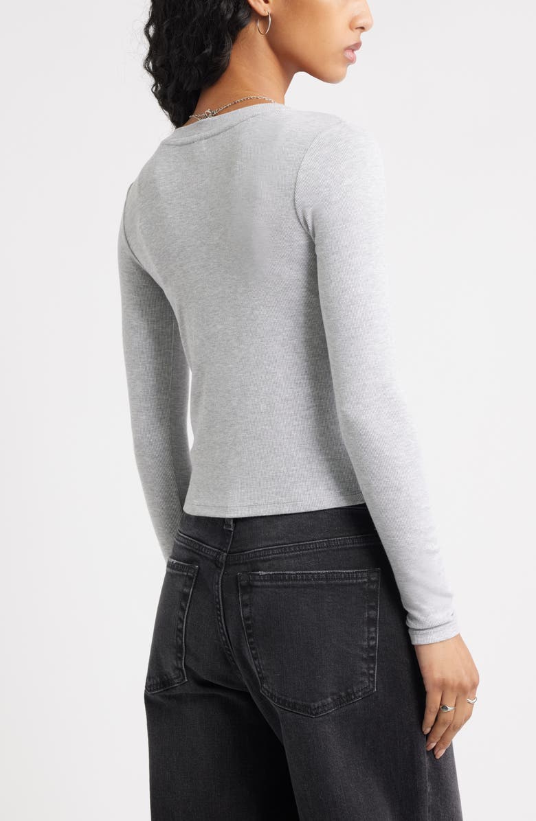 BP. Rib Cardigan, Alternate, color, Grey Soft Heather