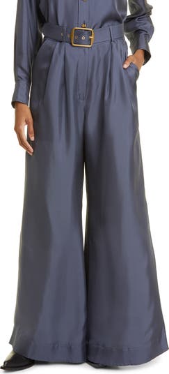 【Zimmermann】Pleated silk wide-leg pants Zimmermann Pleated Wide Leg Silk Pants | Nordstrom