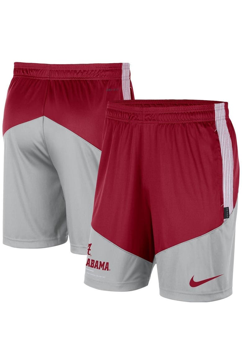 Men's Nike Crimson/Gray Alabama Crimson Tide Team Performance Knit Shorts, Main, color, Crimson