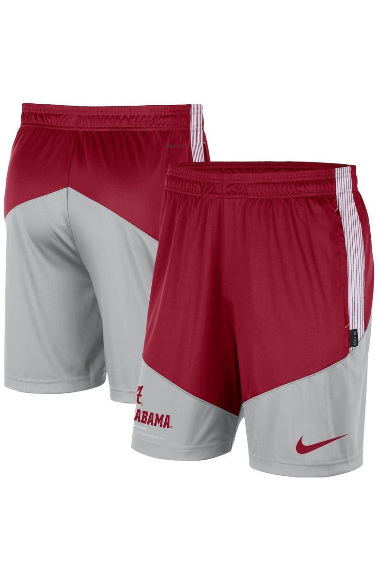 Nike Men's Nike Crimson/Gray Alabama Crimson Tide Team Performance Knit Shorts, Main, color,
