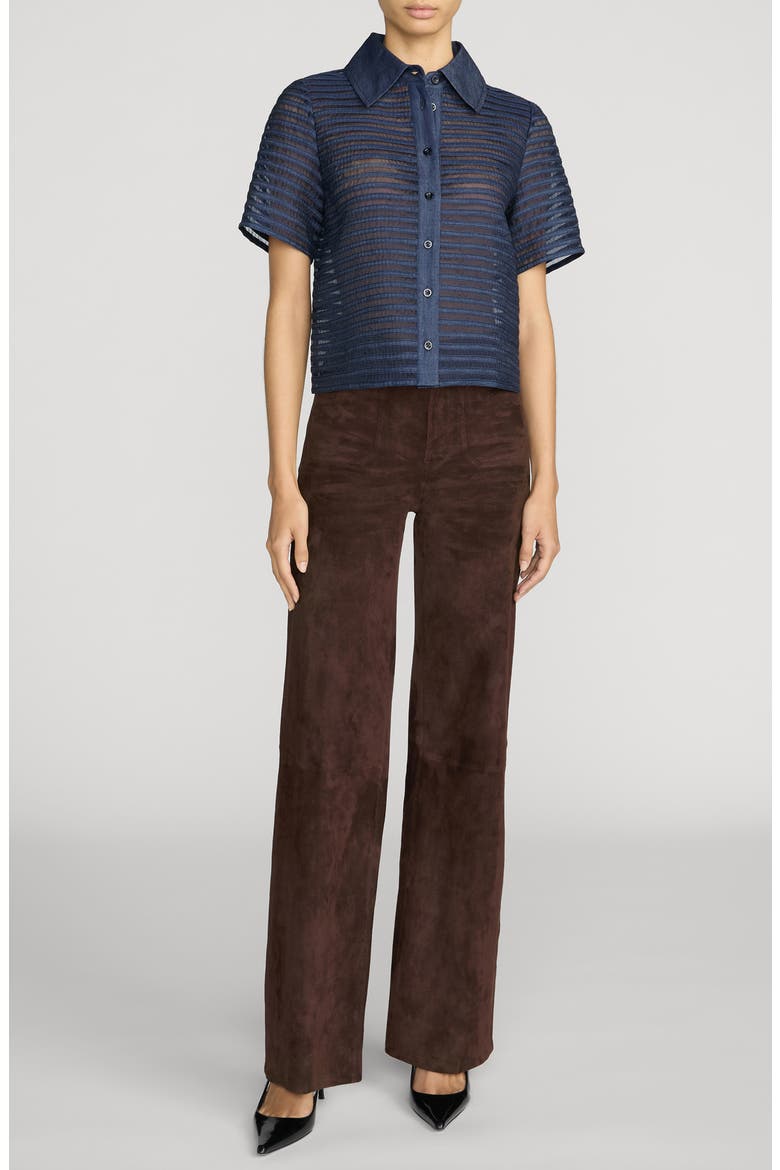 The Denim Lattice Shirt, Alternate, color, SKYLIGHT