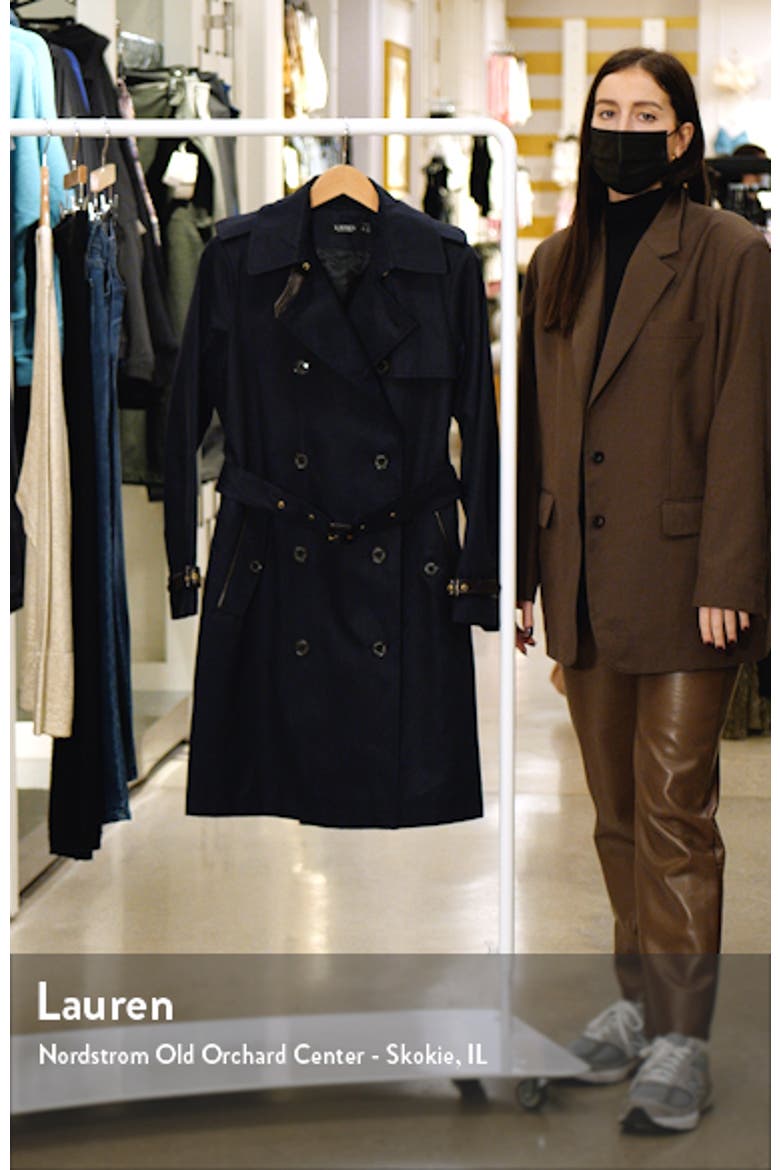 Double Breasted Cotton Blend Trench Coat video