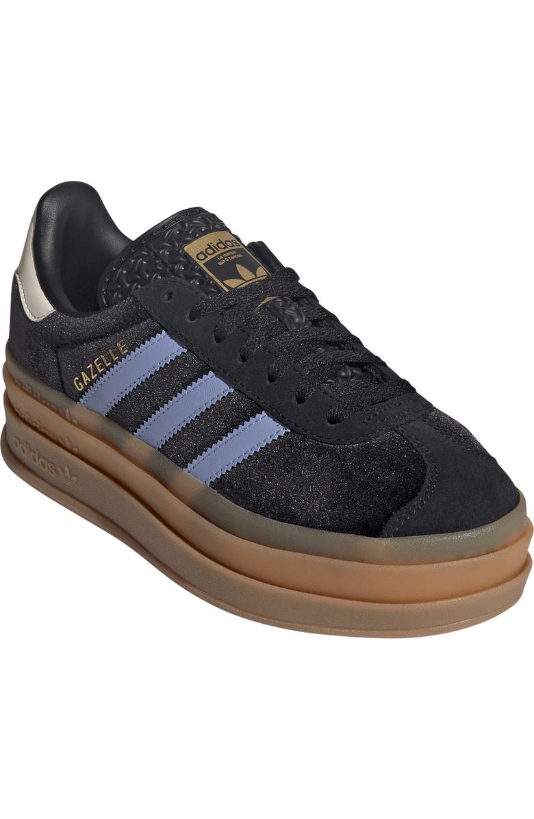 adidas Kids' Gazelle Bold Sneaker, Main, color, Black/ Blue Spark/ White