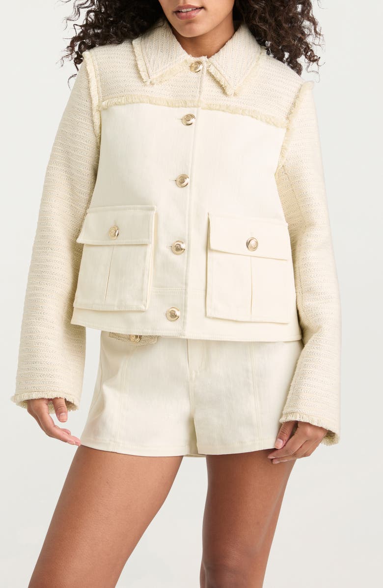 Cinq à Sept Liliana Braided Tweed Jacket, Main, color, 