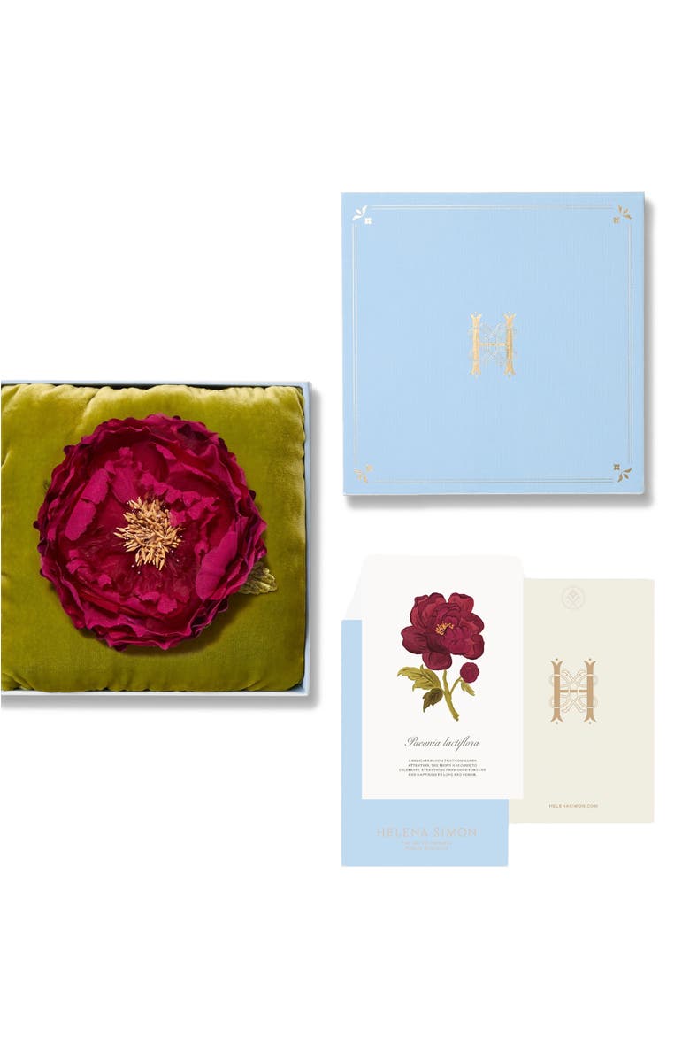 Helena Simon The Magenta Peony Floral Brooch, Alternate, color, Magenta