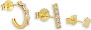 Argento Vivo Sterling Silver Set of 3 Assorted Single Earrings
