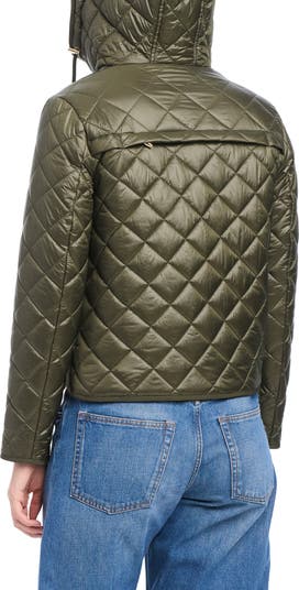 hooded quilted packable jacket