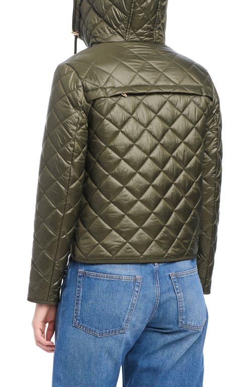 Kate Spade New York Hooded Quilted Packable Jacket In Green