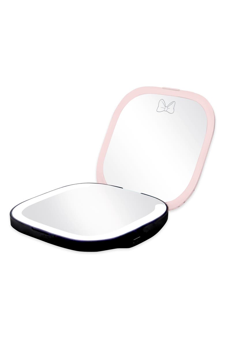 Minnie Mouse Led Rechargeable Compact Mirror, Alternate, color, Black/Pink
