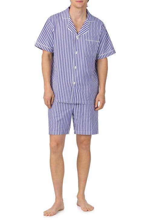 Stripe Cotton Shorts Pajamas