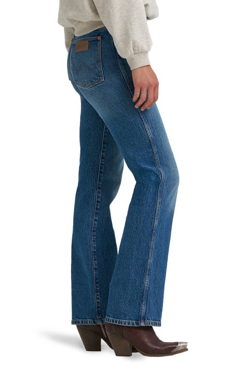 Wrangler Wrancher Mid Rise Bootcut Jeans In Blue