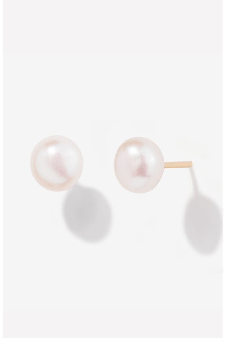 Frida Pearl Stud Earrings, Main, color, Pearl