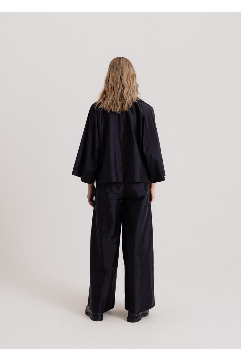 Wide Pleated Pants, Alternate, color, Black