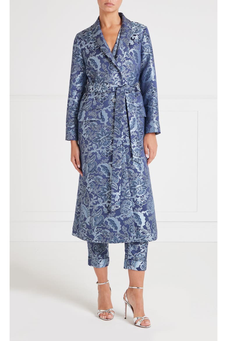 Francis Long Coat With Belt, Main, color, Navy