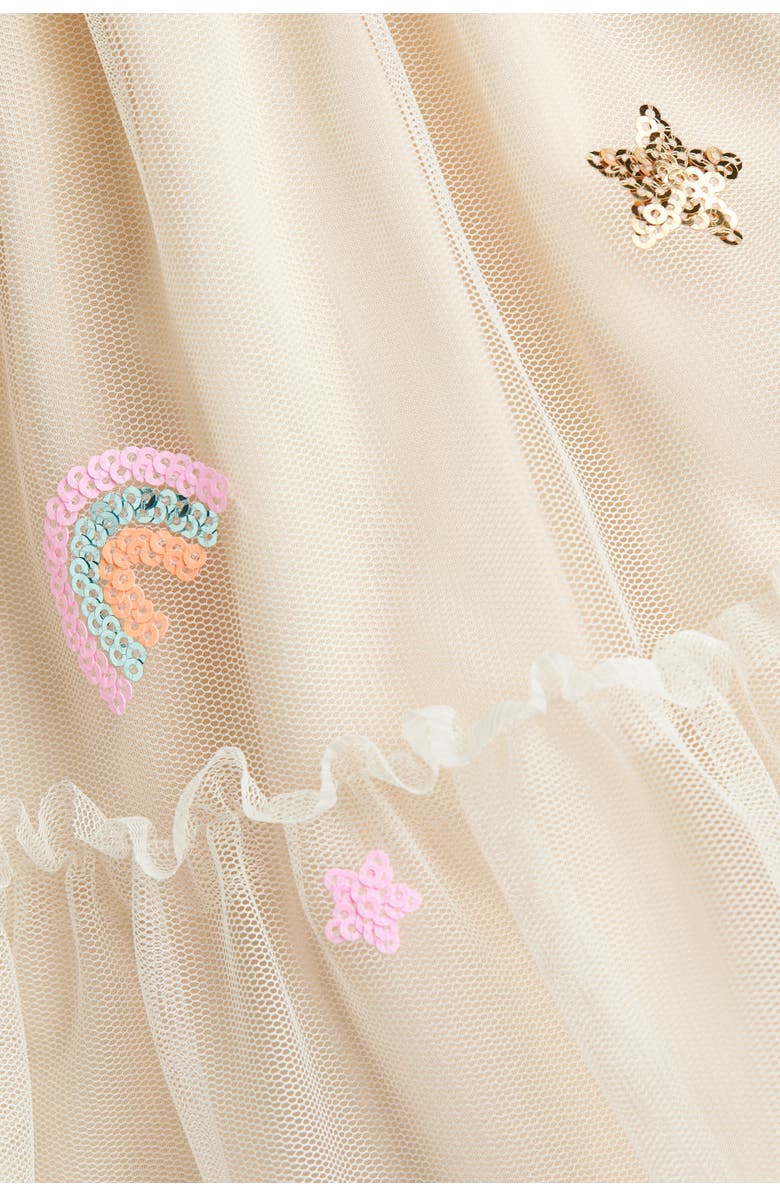 H&M Dress with tulle skirt, Alternate, color, Cream/Rainbows