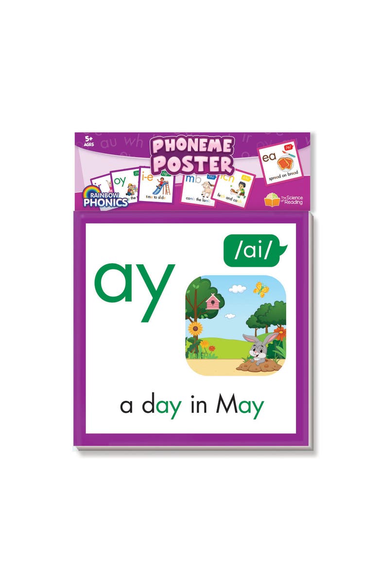 Junior Learning Rainbow Phonics 67 Phoneme Posters, Main, color, Multicolored