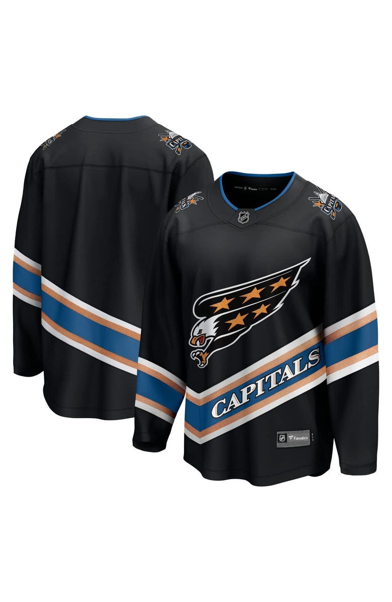 FANATICS Men's Fanatics Black Washington Capitals Alternate 50th Anniversary Breakaway Jersey, Alternate, color, Black