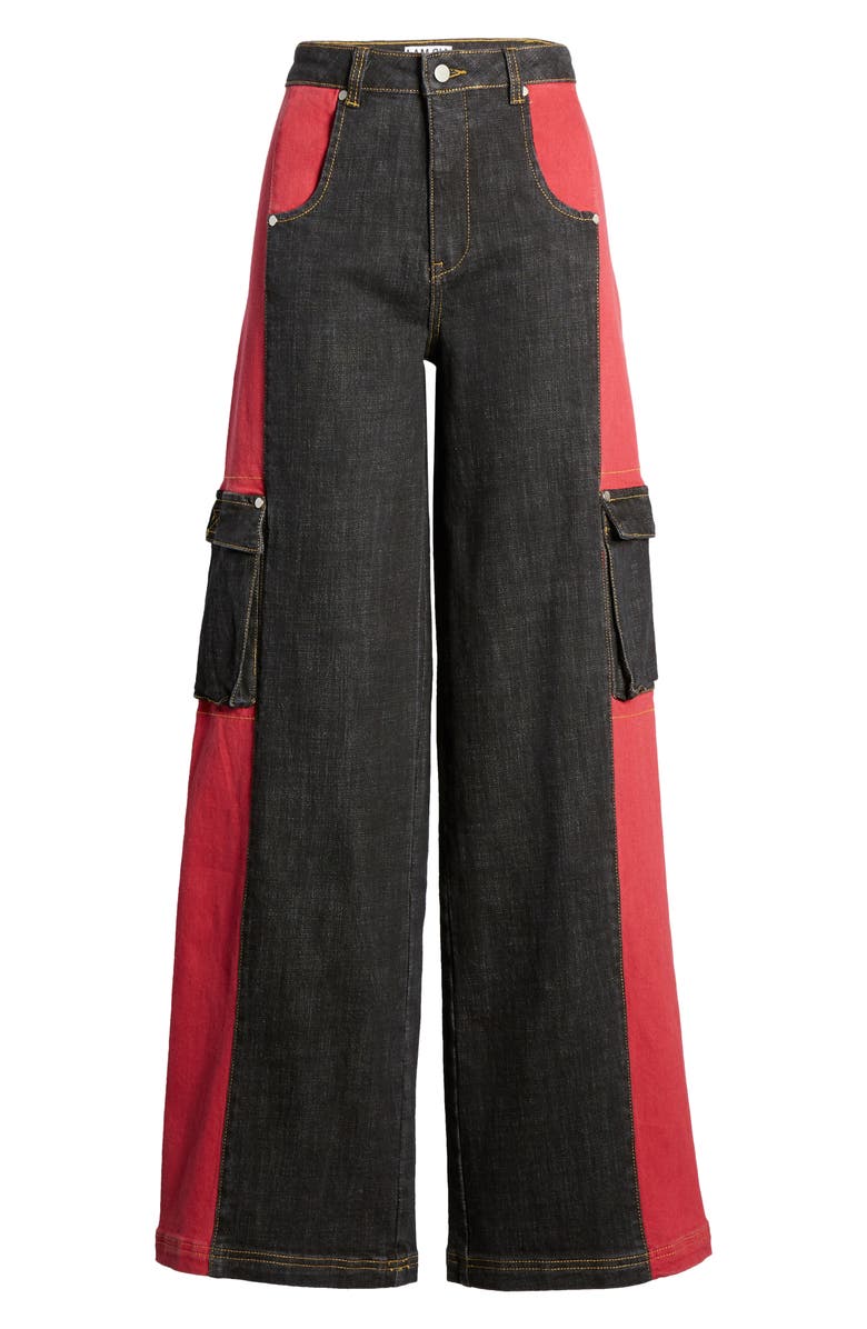 I.AM.GIA Bessi High Waist Wide Leg Cargo Jeans, Alternate, color, 