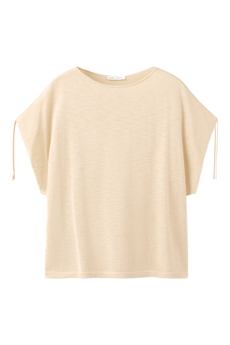 Short Sleeve Fine Knit Sweater, Alternate, color, ECRU