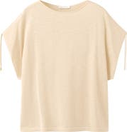 MANGO Short Sleeve Fine Knit Sweater