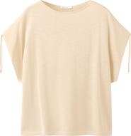 MANGO Short Sleeve Fine Knit Sweater