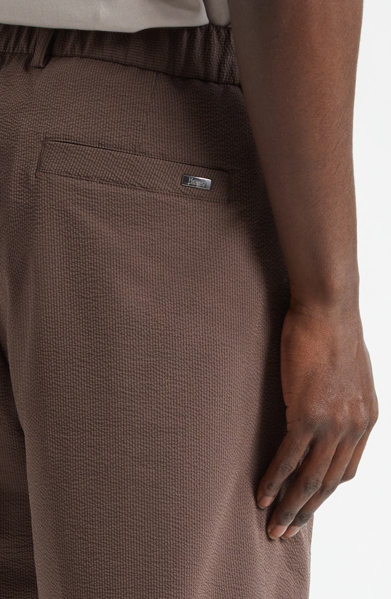 Herno Seersucker Bermuda Shorts, Alternate, color, 8800 Chocolate