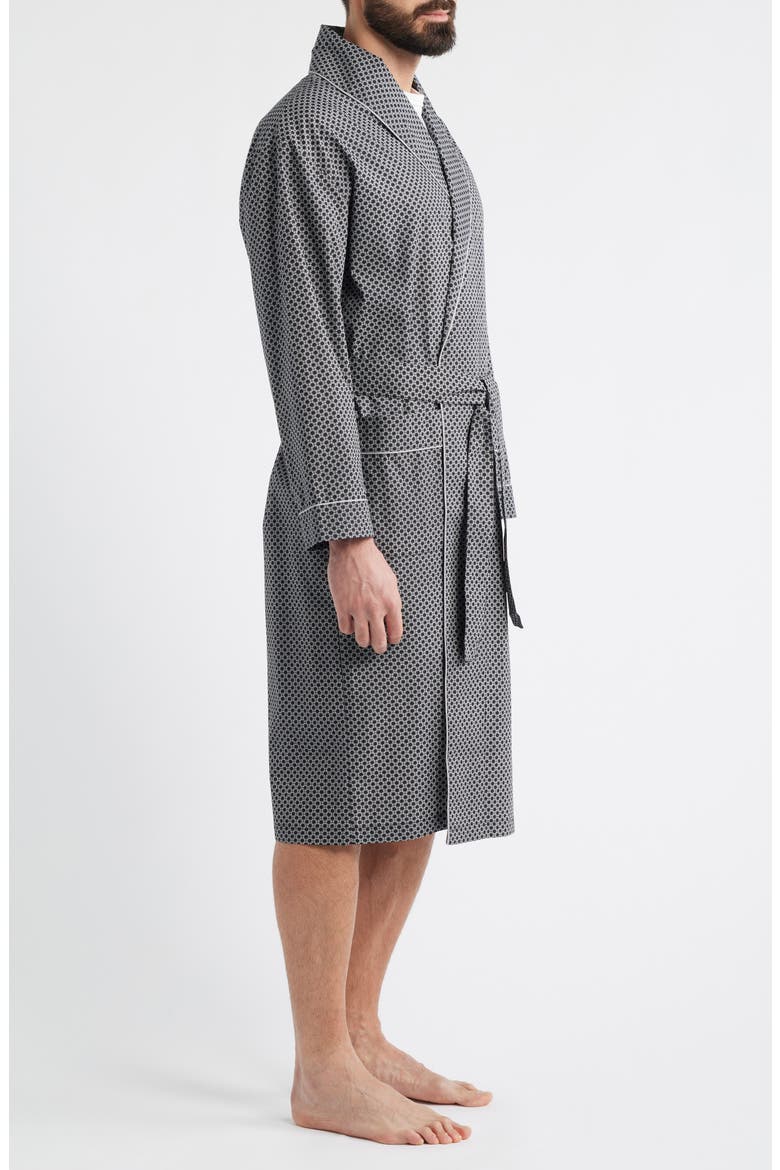 Sanctuary Sateen Shawl Collar Cotton Robe, Alternate, color, BLACK