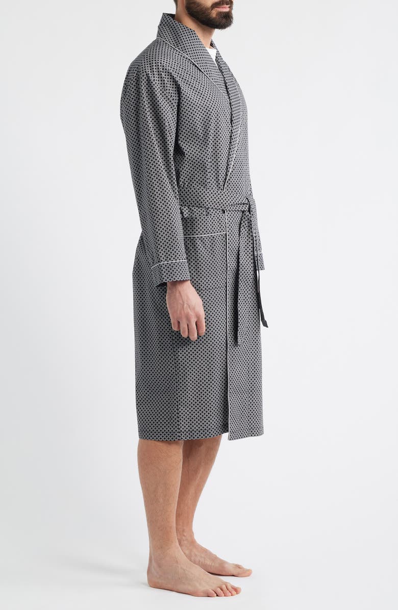 Majestic International Sanctuary Sateen Shawl Collar Cotton Robe, Alternate, color, Black