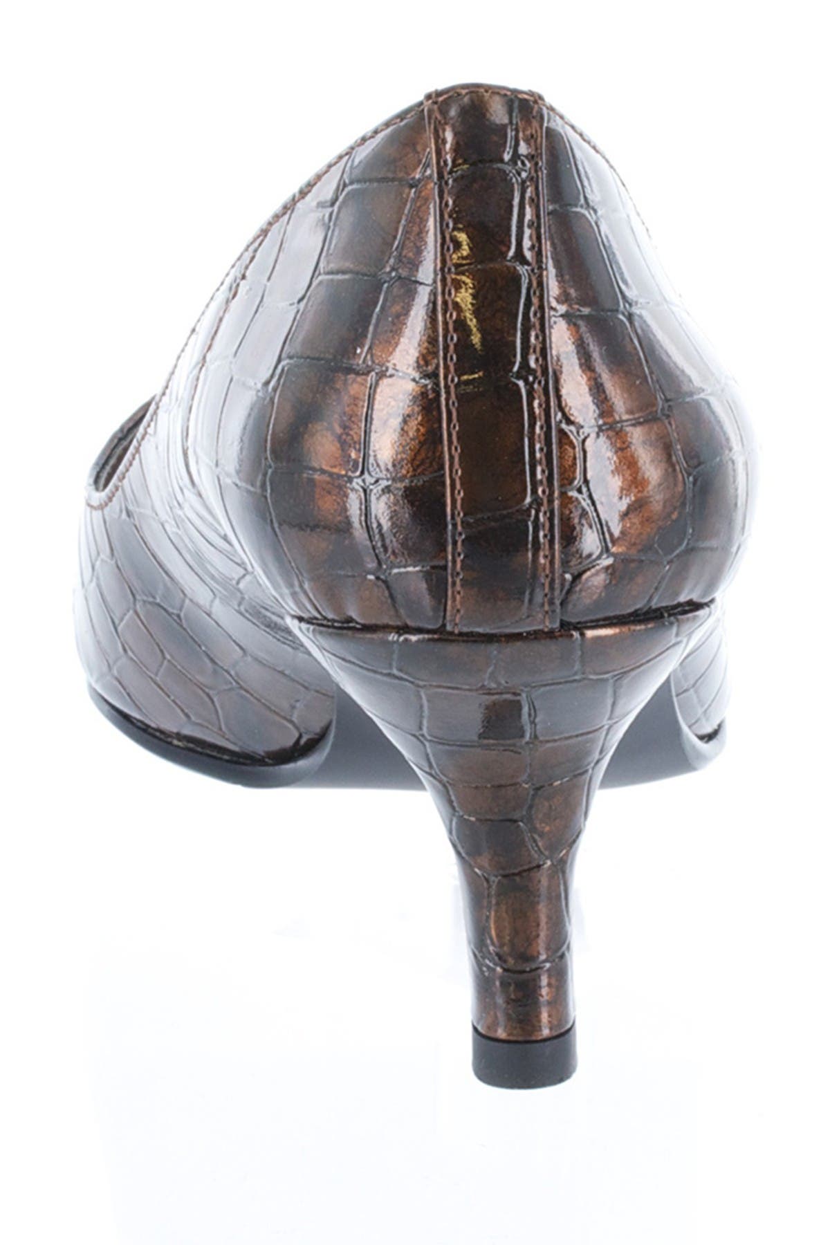 EASY STREET Chiffon Pointed Toe Pump - Multiple Widths Available, Alternate, color, Bronze Patent Croco