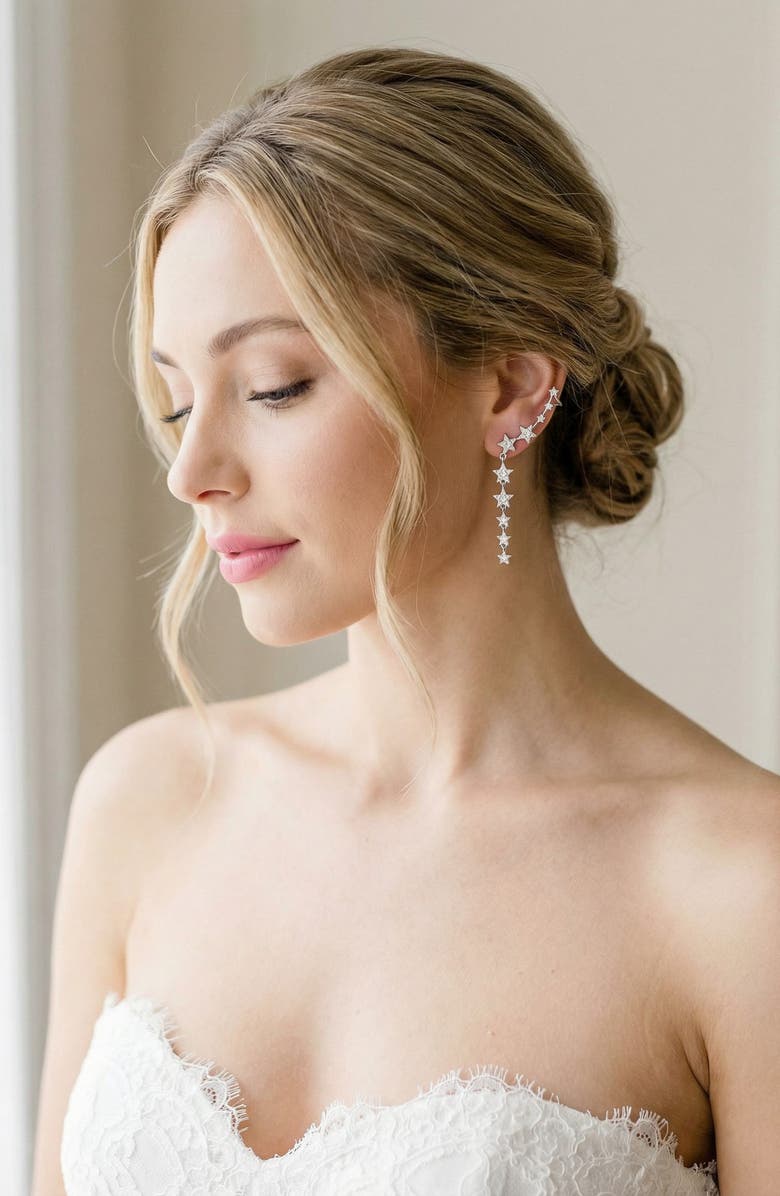 EYE CANDY LOS ANGELES Suzi Cubic Zirconia Ear Crawlers, Alternate, color, 