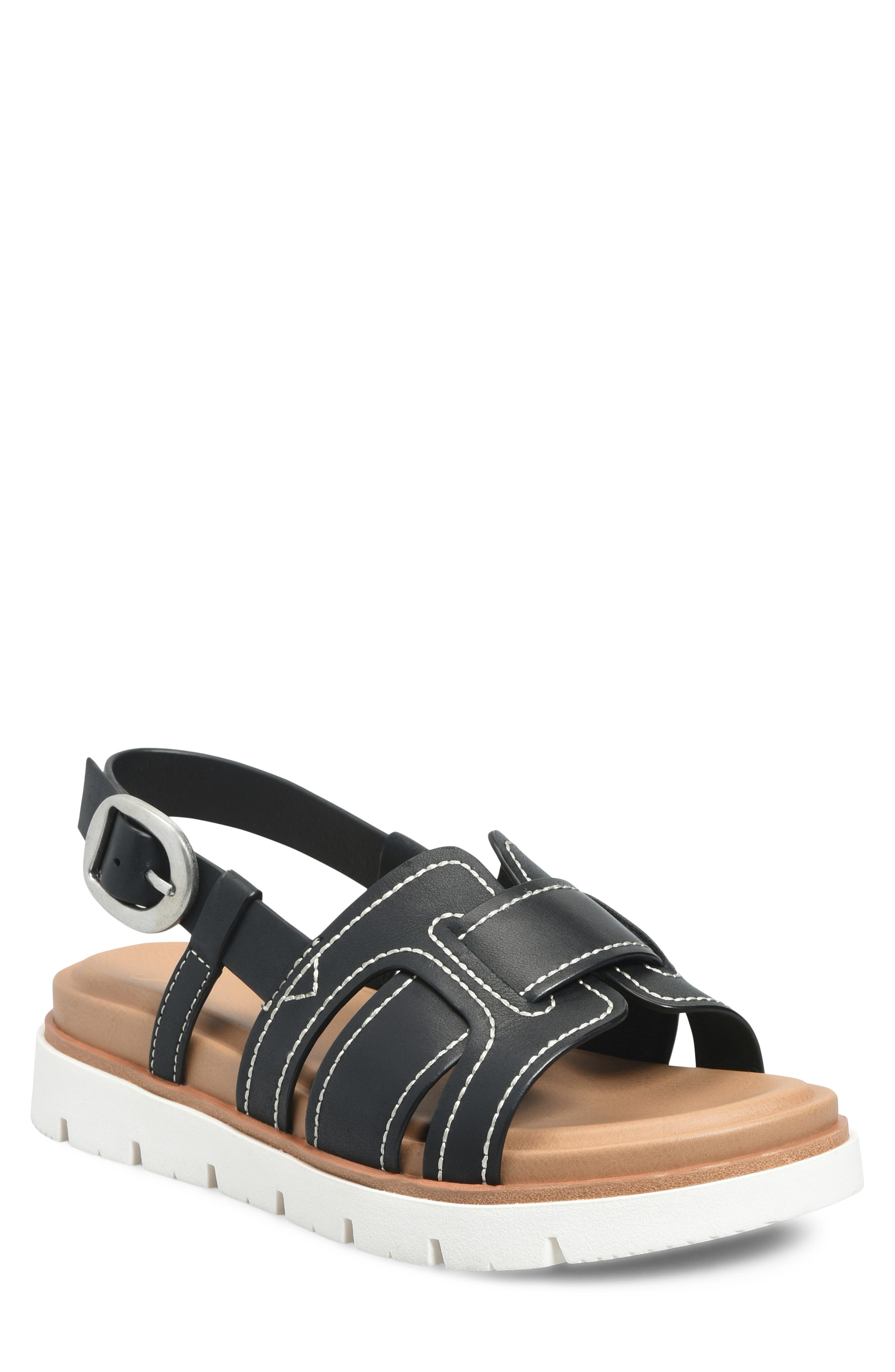 Söfft Goldie Slingback Platform Sandal, Main, color, Black