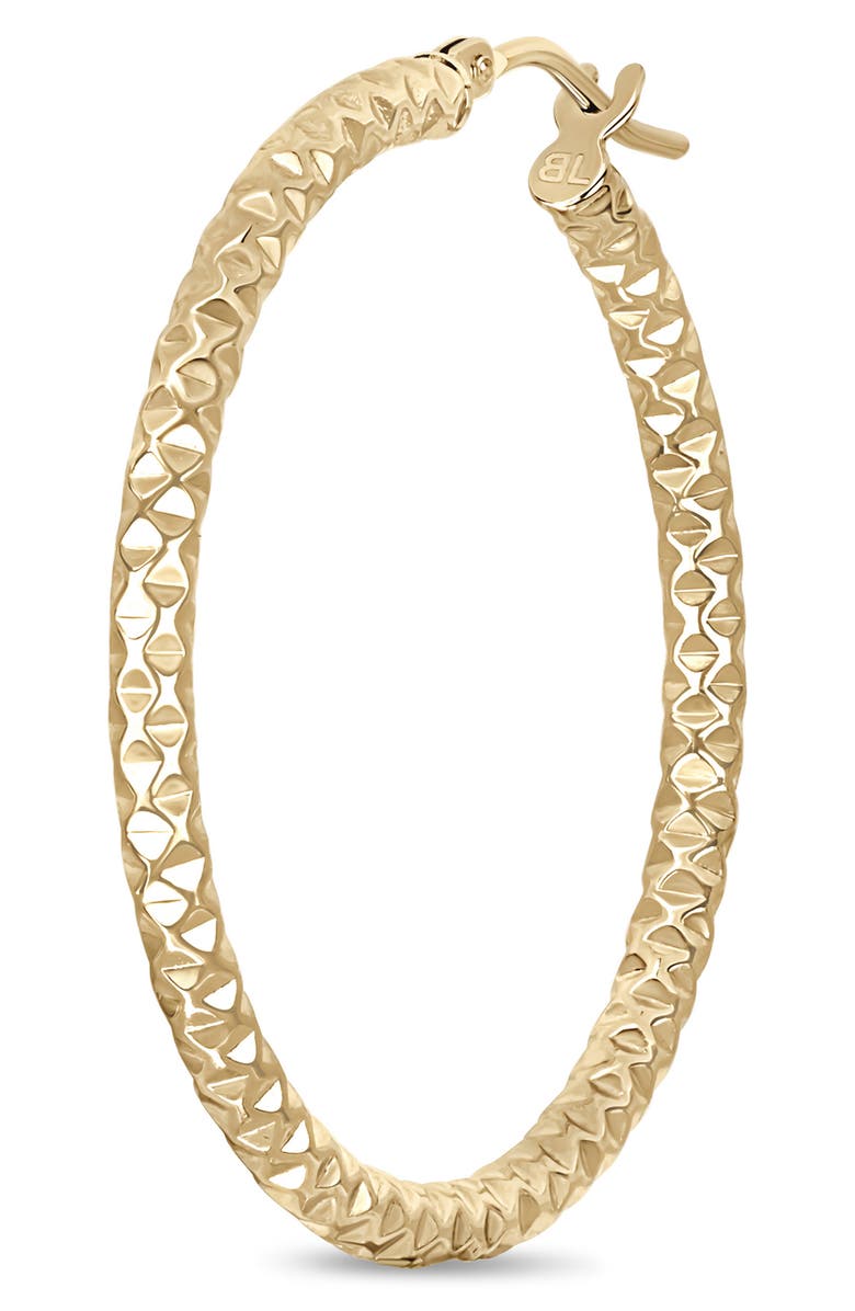 Bony Levy 14K Gold Textured Hoop Earrings, Alternate, color, Yellow Gold