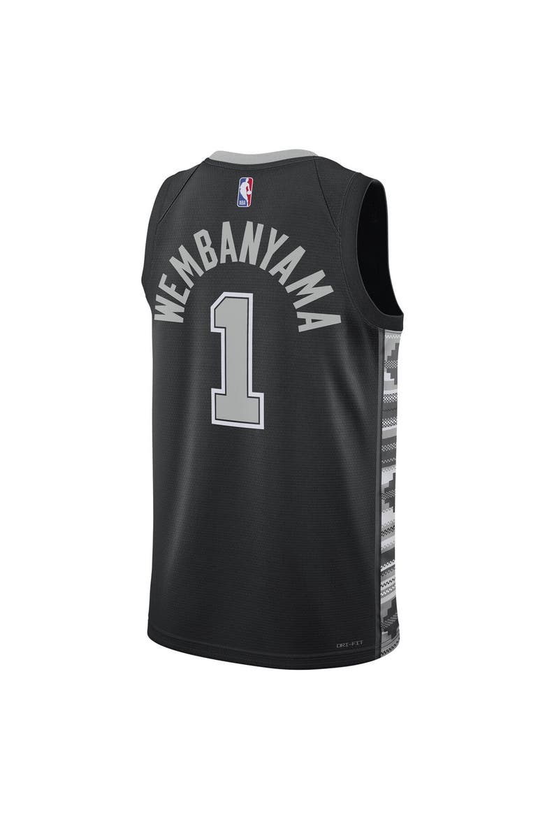 Unisex Jordan Brand Victor Wembanyama Black San Antonio Spurs Swingman Jersey - Statement Edition, Alternate, color, Black